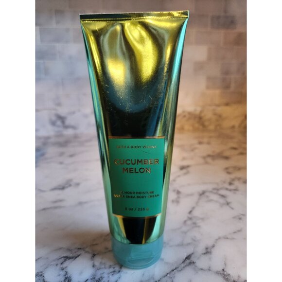 Bath & Body Works Cucumber Melon Ultra Shea Body Cream 8 Oz - Picture 1 of 4